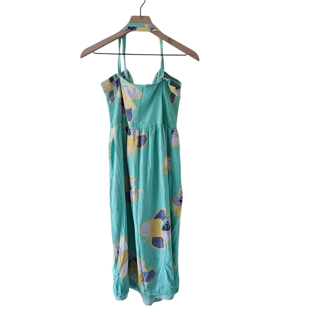 Corey Lynn Calter Aqua Floral Print Midi Dress - Picture 3 of 10